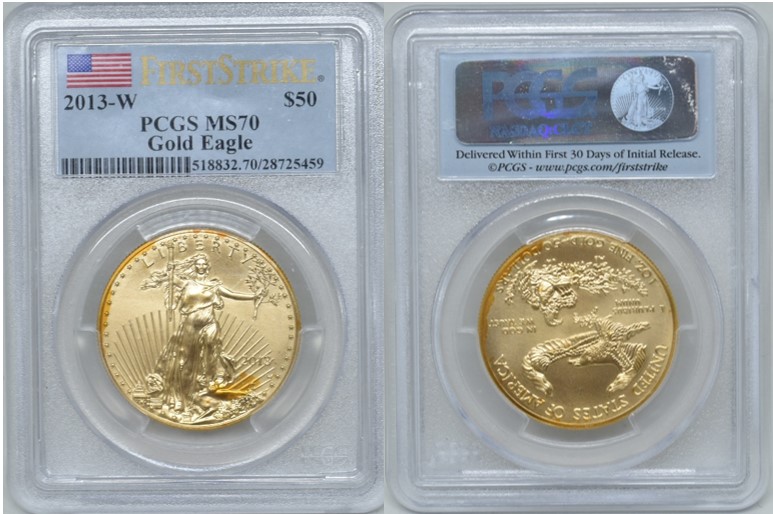 13年 イーグル金貨 ファーストストライク Ms70 Pcgs ソブリンパートナーズ