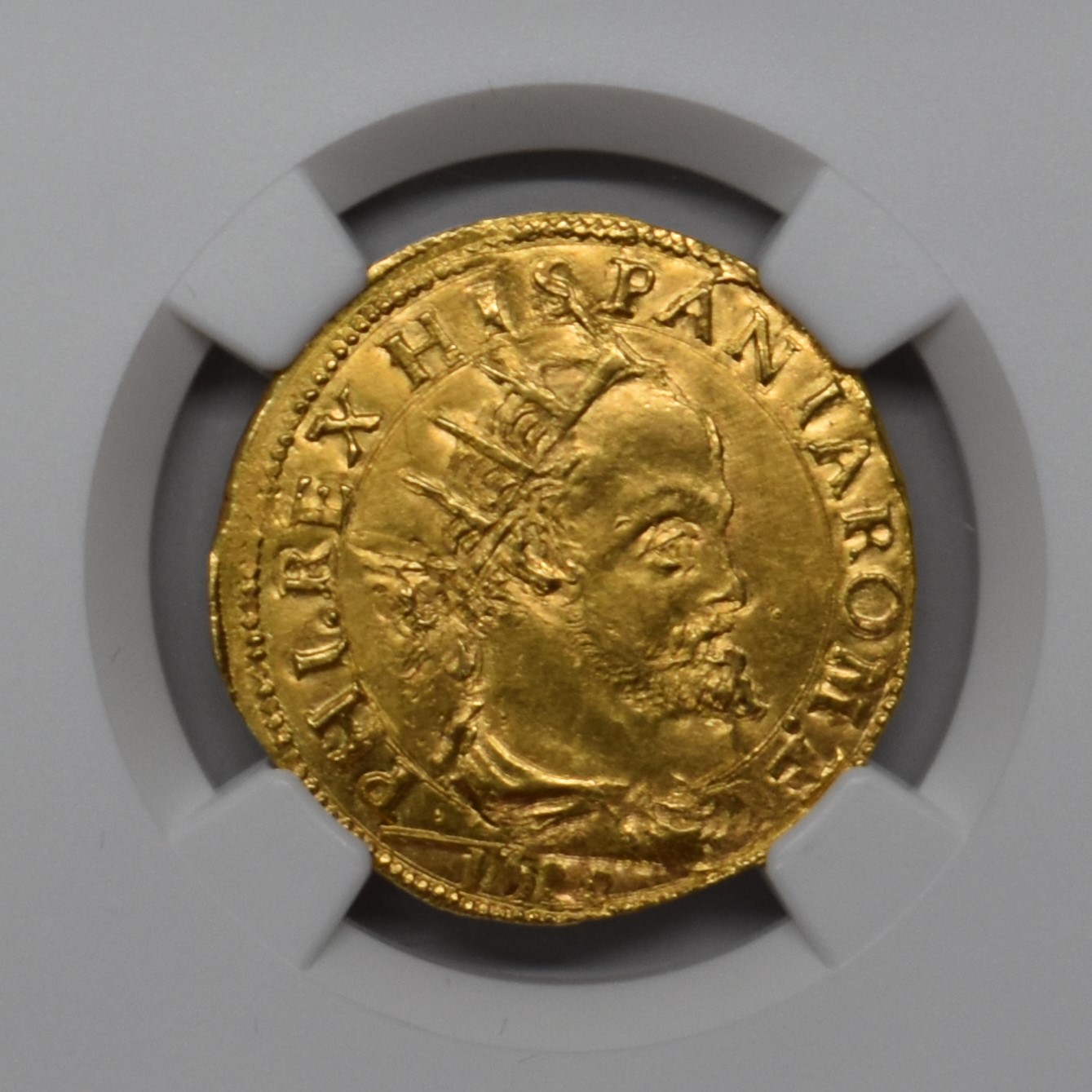 Sold】イタリア 1578年 フェリペ2世 ドッピア金貨 MS64 NGC | ソブリンパートナーズ