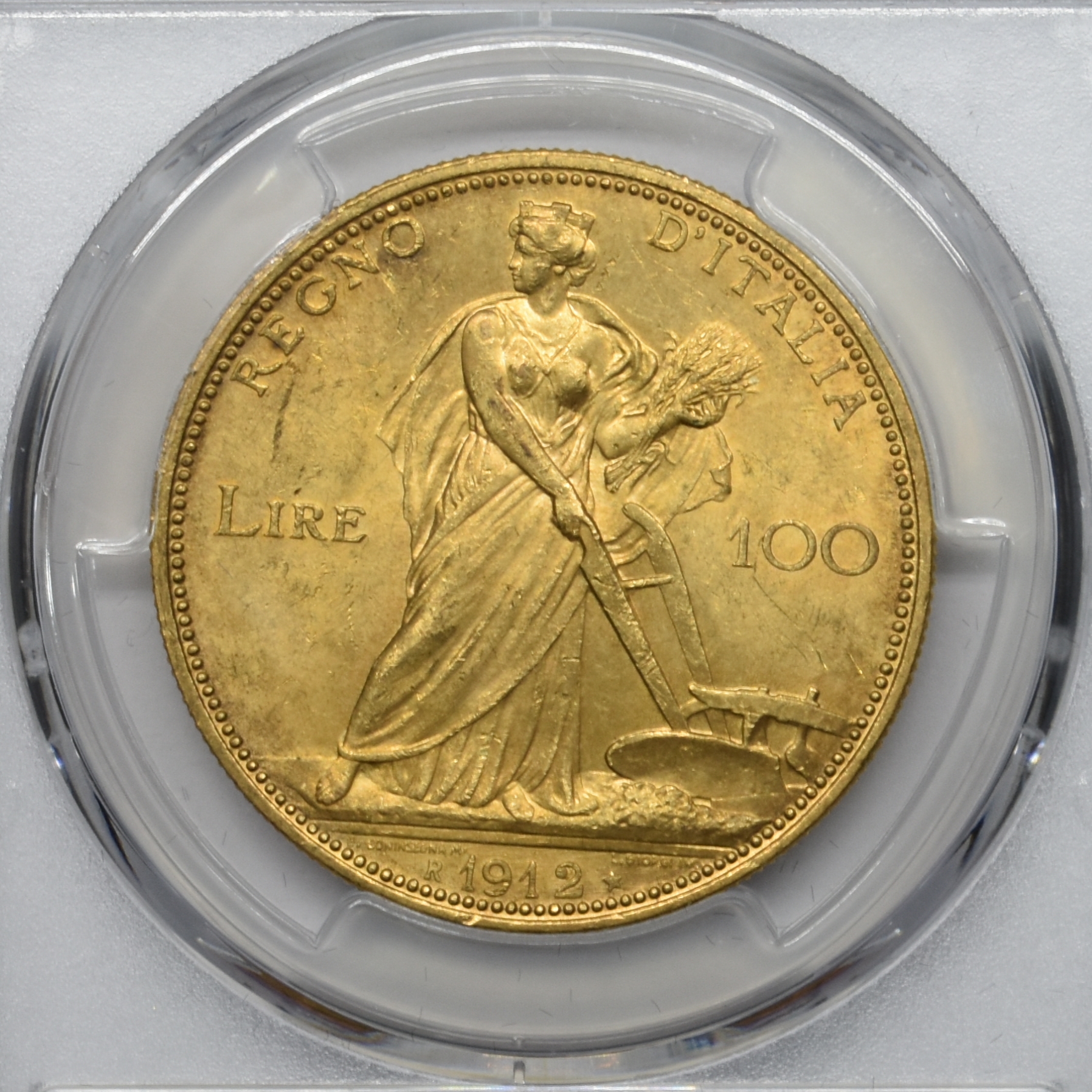 Sold】1912年 豊穣の女神 100リレ金貨 MS63 PCGS | ソブリンパートナーズ