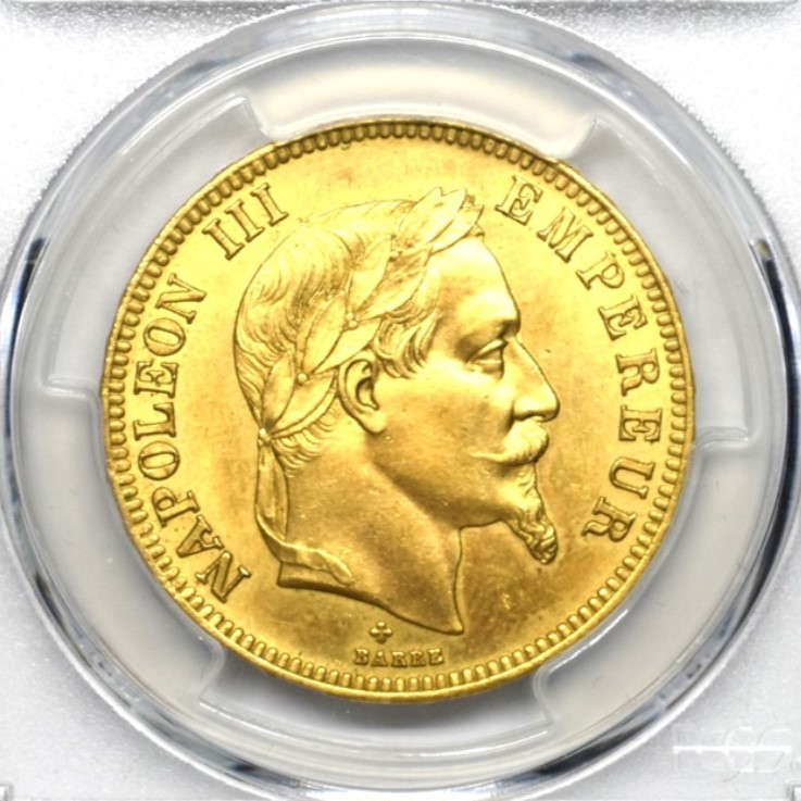 【Sold】1862BB年 ナポレオン3世 100フラン金貨 MS64 PCGS | ソブリンパートナーズ