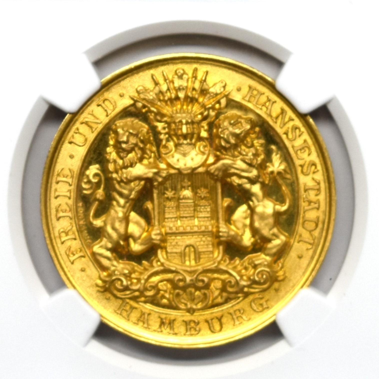 Sold】1888年 ハンブルク バンクポルトガレッサー 5ダカット金メダル 