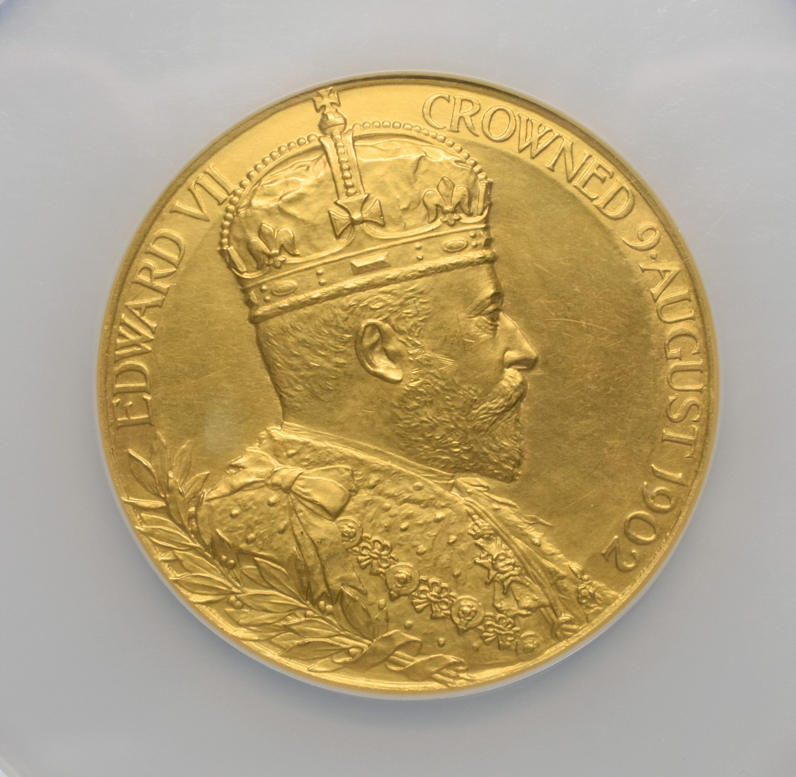 Sold】1902年 エドワード7世 戴冠 大型金メダル MS63 NGC | ソブリン 