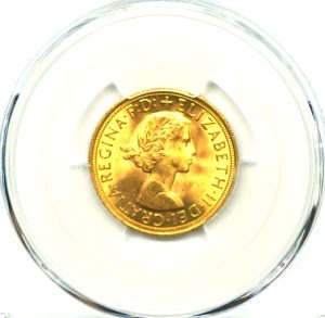 1枚のみ入荷】1959年 エリザベス2世 ソブリン金貨 MS65 PCGS | ソブリンパートナーズ